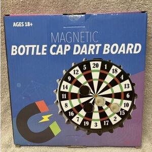 Island Dogs Magnetic Bottle Cap Dart Board/ Ages 18+
